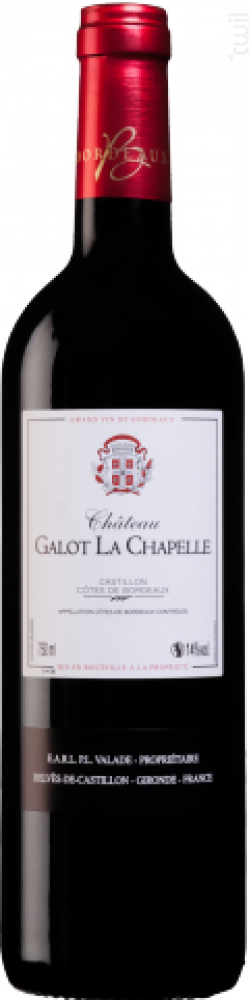 Bordeaux Chateau Galot la Chapelle - Frankreich - Rotwein trocken - 0,75l - 14,5% vol.